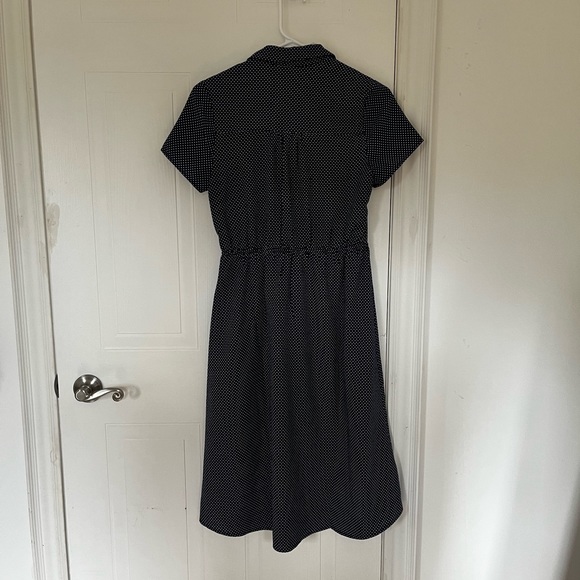 Monteau midi navy blue button down dress - Picture 2 of 3